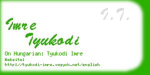 imre tyukodi business card